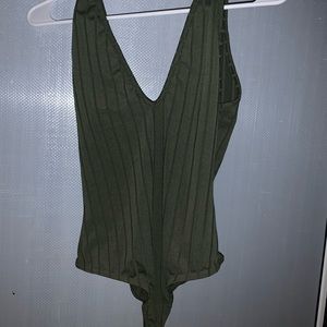 Boohoo green bodysuit